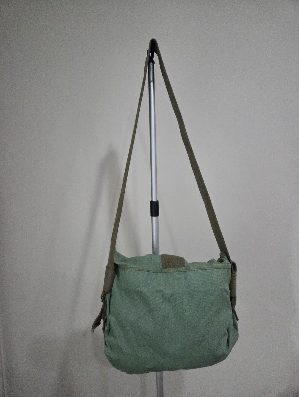 Dkny Olive Green Canvas Messenger Bag